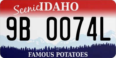 ID license plate 9B0074L