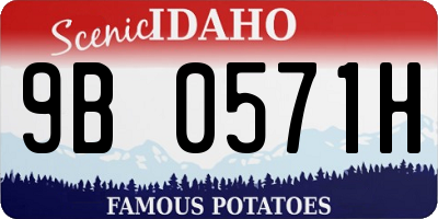 ID license plate 9B0571H
