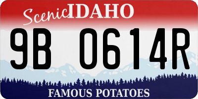 ID license plate 9B0614R