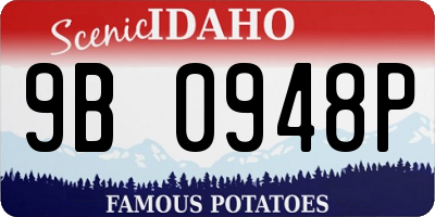 ID license plate 9B0948P