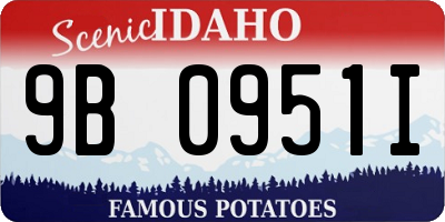 ID license plate 9B0951I