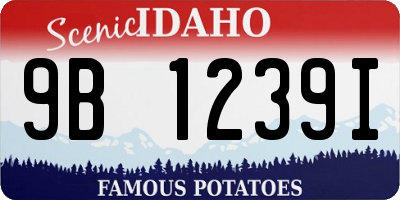 ID license plate 9B1239I
