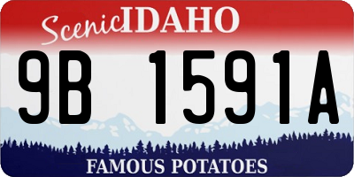ID license plate 9B1591A