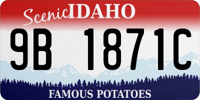 ID license plate 9B1871C