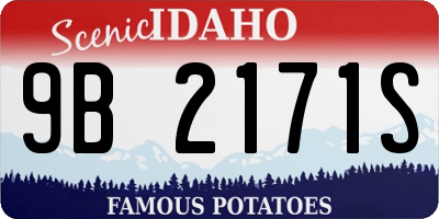 ID license plate 9B2171S