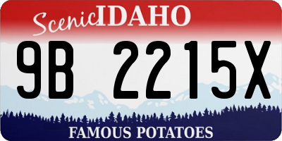 ID license plate 9B2215X