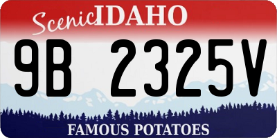 ID license plate 9B2325V