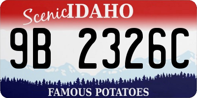 ID license plate 9B2326C