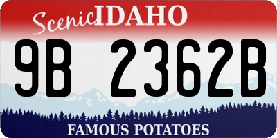 ID license plate 9B2362B