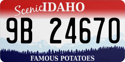 ID license plate 9B2467O