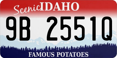 ID license plate 9B2551Q