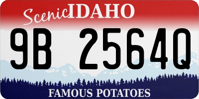 ID license plate 9B2564Q