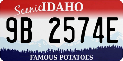 ID license plate 9B2574E