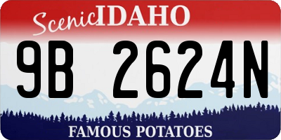 ID license plate 9B2624N