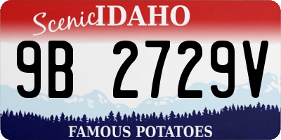 ID license plate 9B2729V