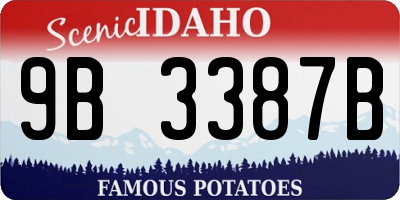 ID license plate 9B3387B