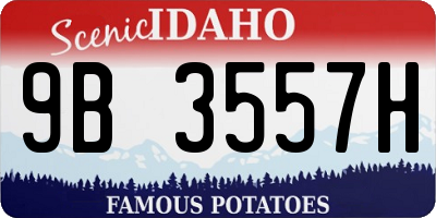 ID license plate 9B3557H