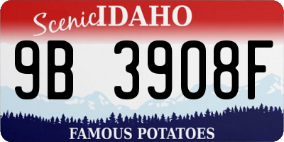 ID license plate 9B3908F