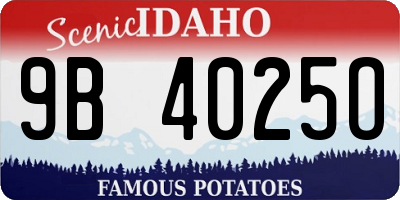 ID license plate 9B4025O