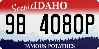 ID license plate 9B4080P