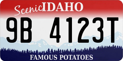 ID license plate 9B4123T