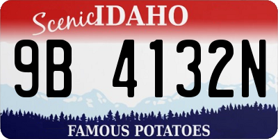 ID license plate 9B4132N
