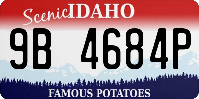 ID license plate 9B4684P