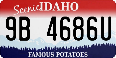 ID license plate 9B4686U
