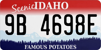 ID license plate 9B4698E