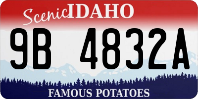 ID license plate 9B4832A