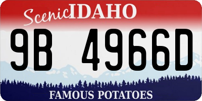 ID license plate 9B4966D