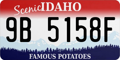 ID license plate 9B5158F