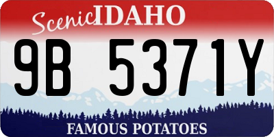 ID license plate 9B5371Y