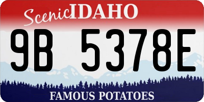 ID license plate 9B5378E