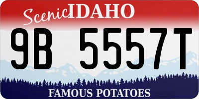 ID license plate 9B5557T