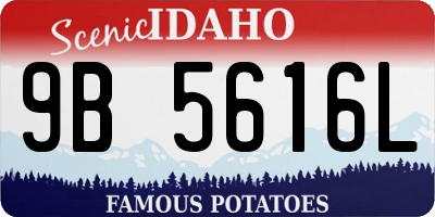 ID license plate 9B5616L