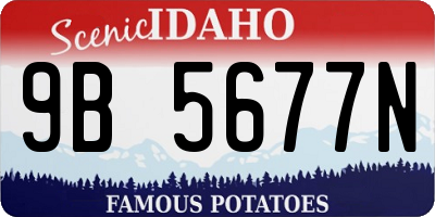 ID license plate 9B5677N