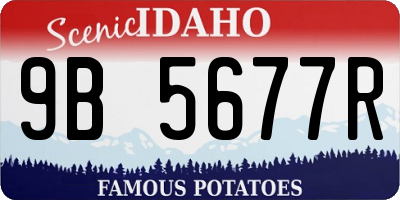 ID license plate 9B5677R