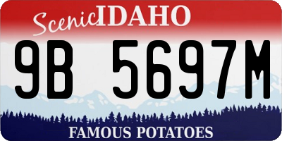 ID license plate 9B5697M