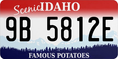 ID license plate 9B5812E