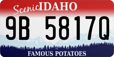ID license plate 9B5817Q