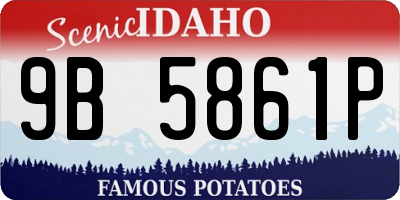 ID license plate 9B5861P