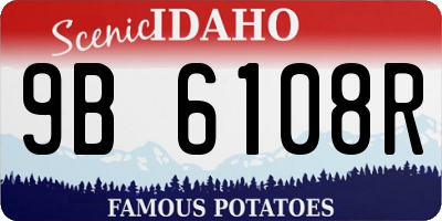 ID license plate 9B6108R