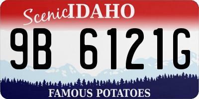ID license plate 9B6121G