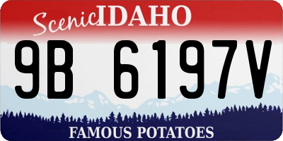 ID license plate 9B6197V