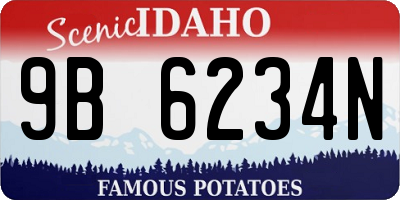 ID license plate 9B6234N