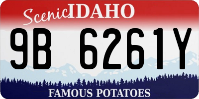 ID license plate 9B6261Y