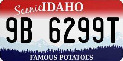 ID license plate 9B6299T