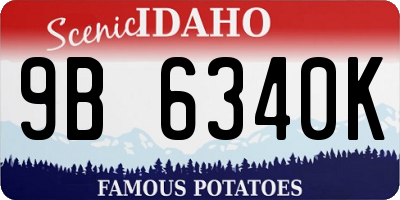 ID license plate 9B6340K