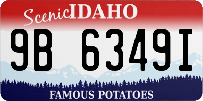 ID license plate 9B6349I